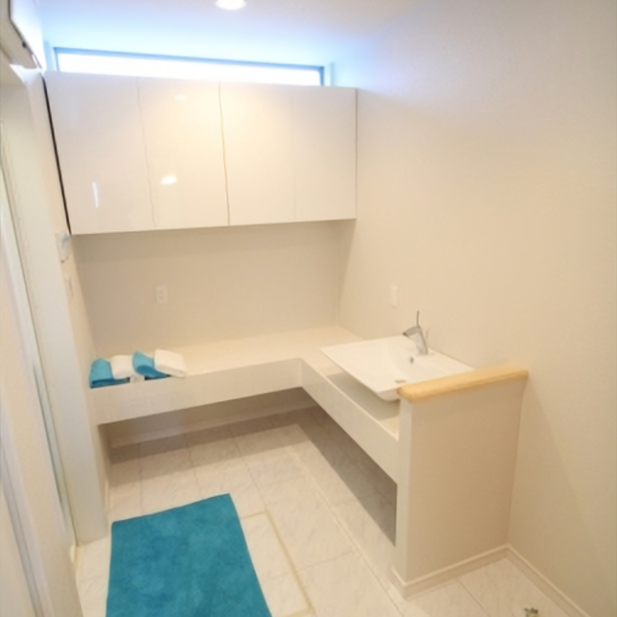 タイルを使った造作洗面台 奈良県 ビセンリフォーム